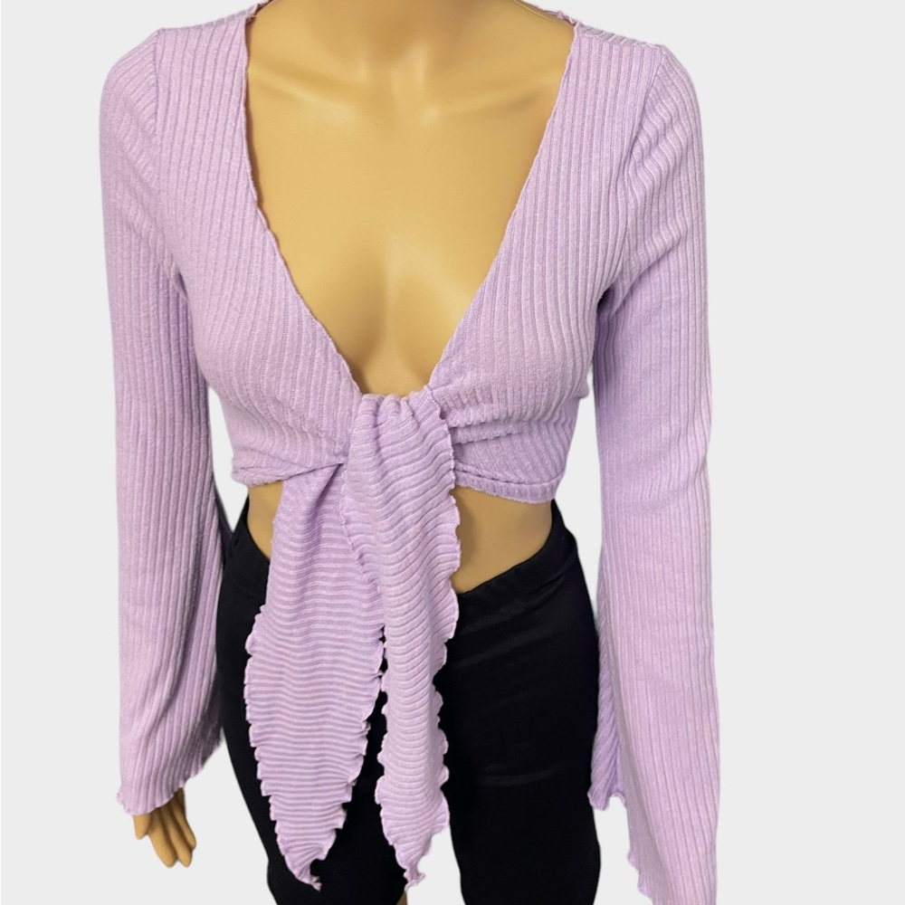 SHEIN Front Knot Rib Top - Picture 2 of 6